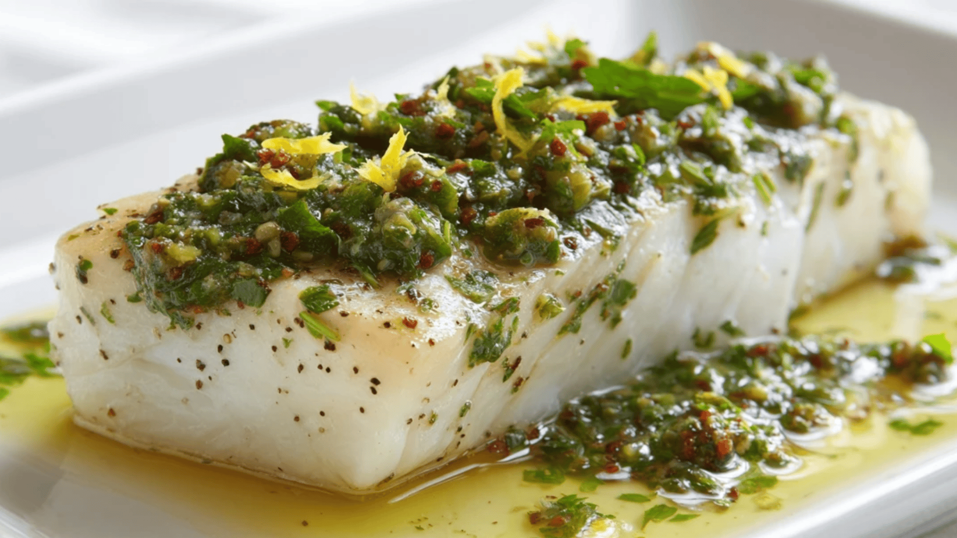 _Broiled Halibut with Salsa Verde