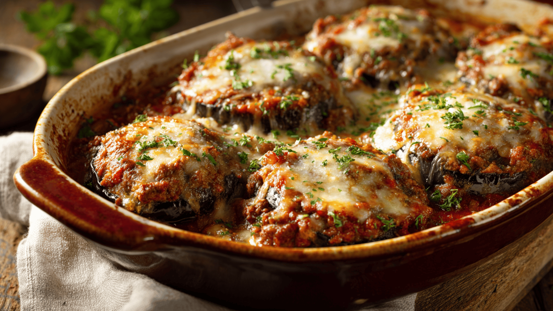 Eggplant Casserole with Ground Beef