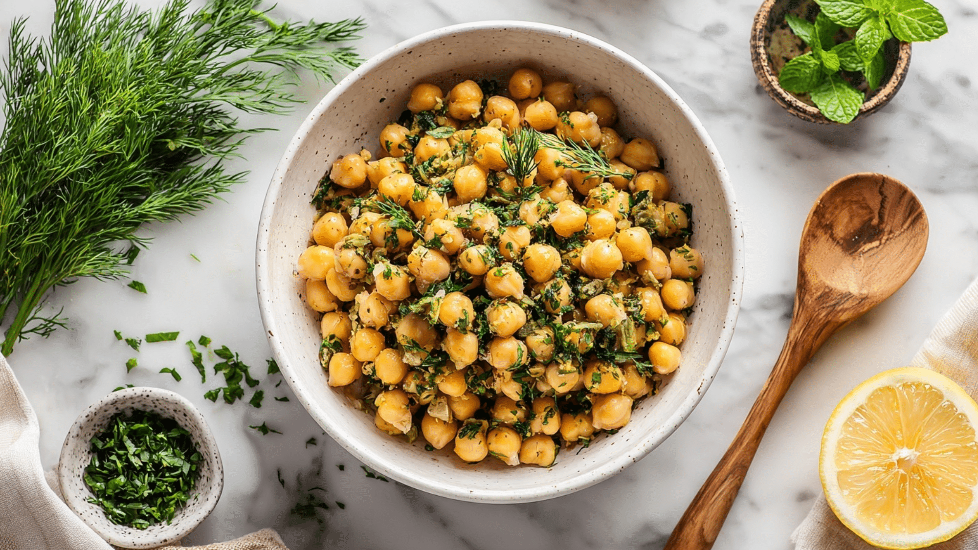 Herby Marinated Chickpeas