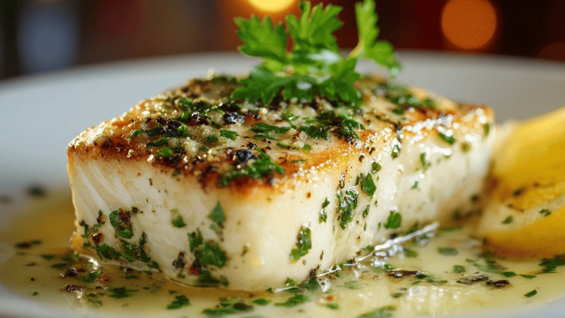 _Pan-Seared Halibut with Lemon-Herb Butter