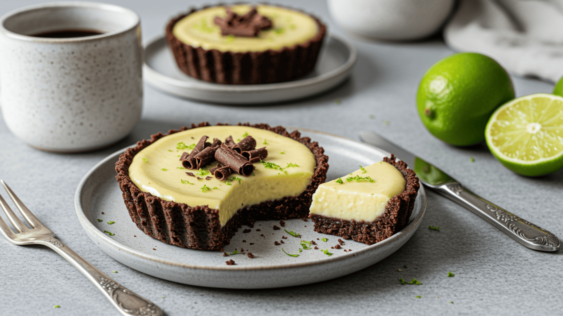 chocolate mini key lime pies