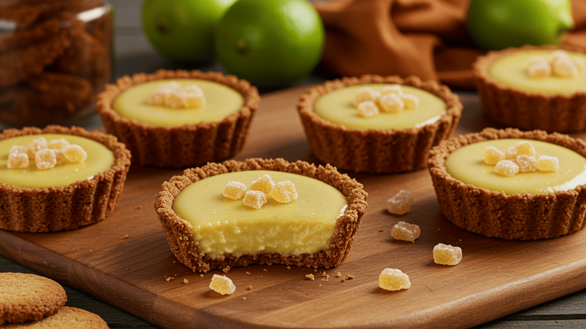 gingersnap crust mini key lime pies