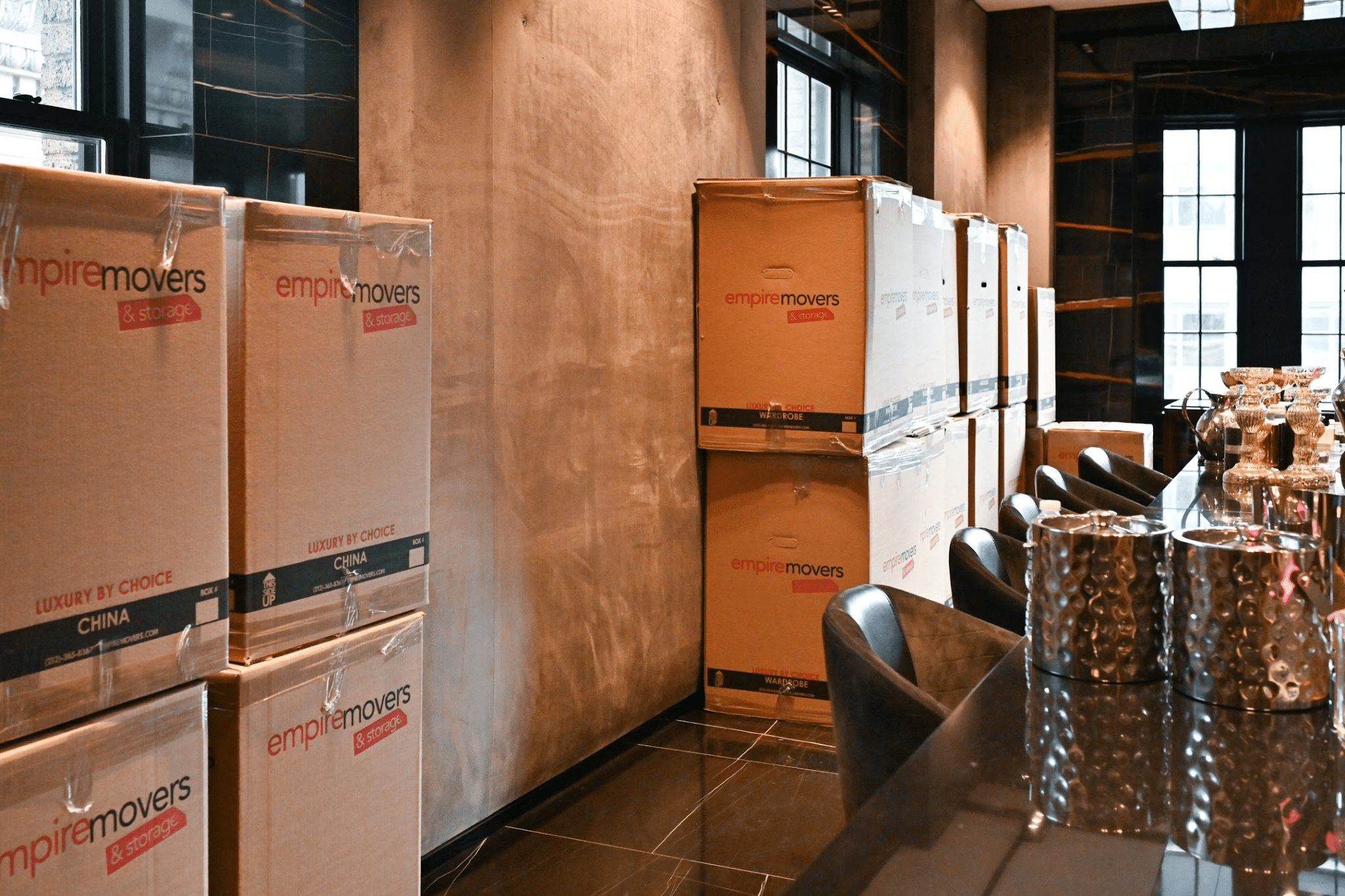 How NYC interior designer movers install luxury kitchen and dining spaces
