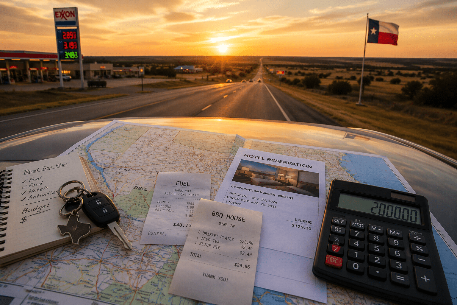 Texas Road Trip Budget Breakdown: Fuel, Food, Hotels, and Insurance