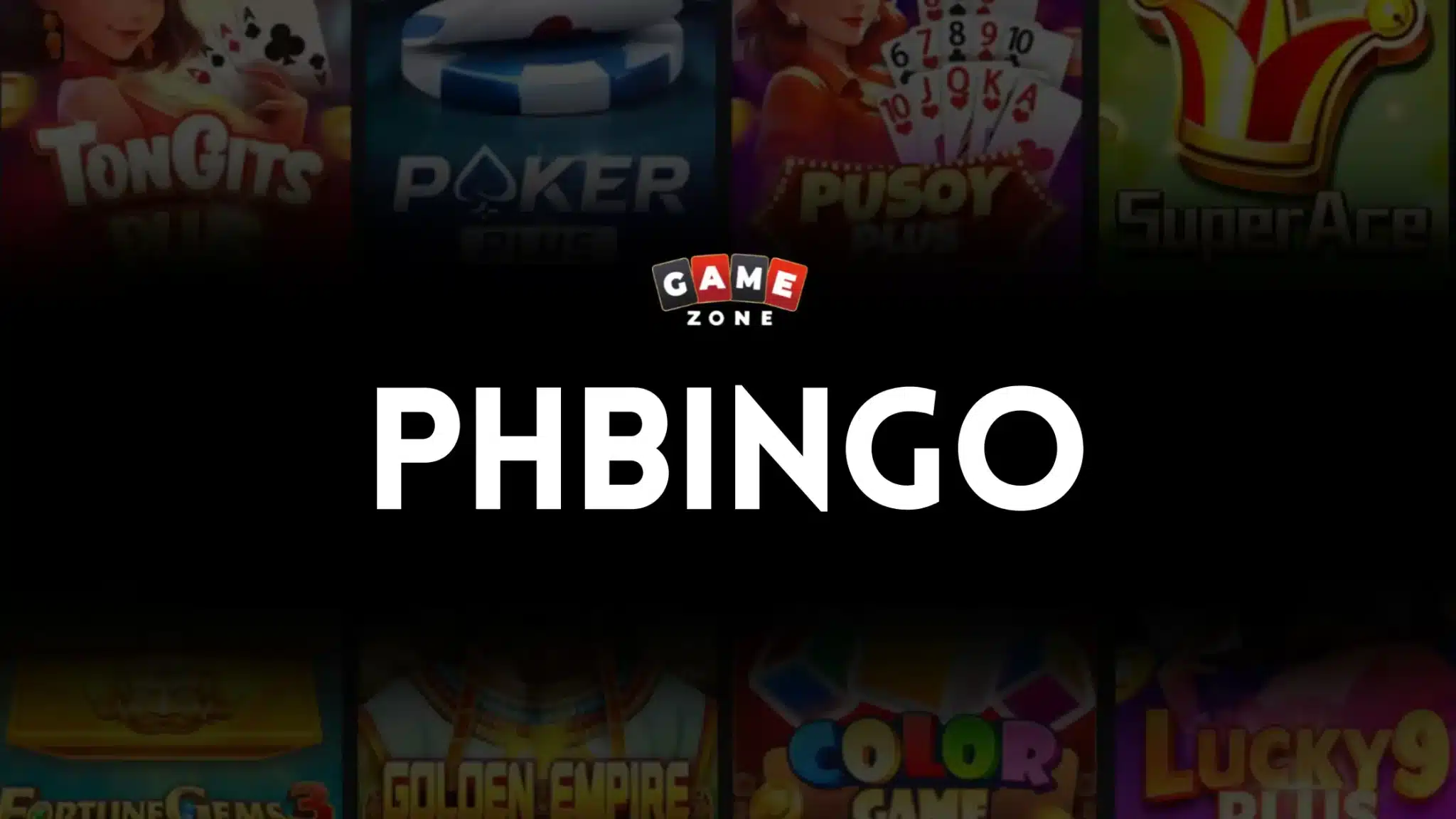 Multicolored gaming application icons featuring card games and casino themes on a dark background