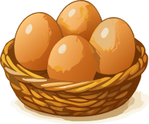 3 eggs, no fat, no milk