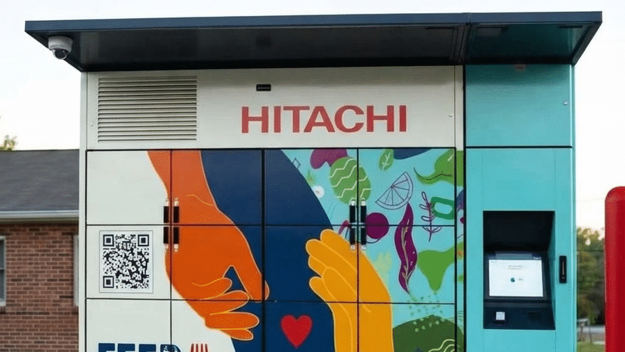 Colorful vending machine with vibrant mural in outdoor setting