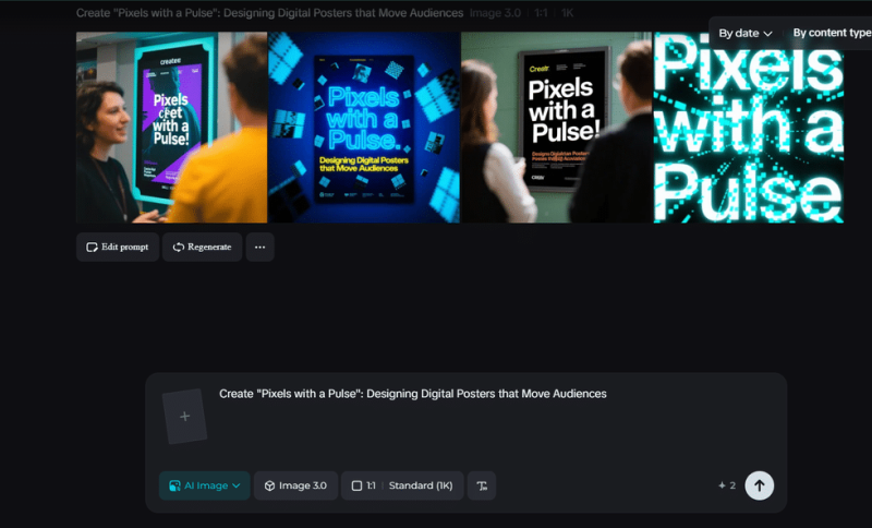 Design Digital Posters that Move Audiences with AI