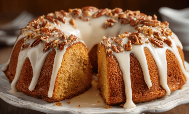 Butter Pecan Pound Cake Recipe with Cake Mix