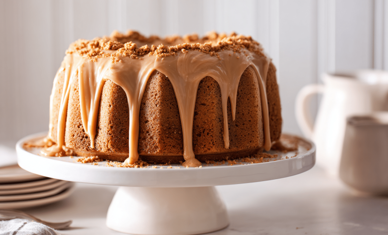 Cookie Butter Pound Cake with Silky Glaze Perfection