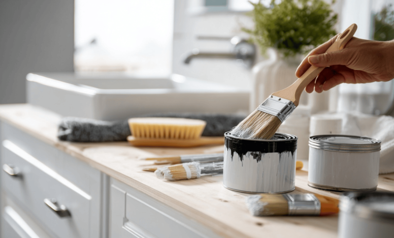How to Paint Bathroom Vanity