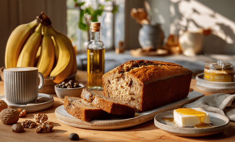 Perfect Banana Bread with Oil; Moist, Easy, Delicious