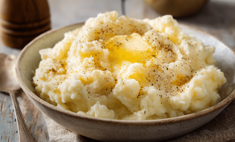 Rustic Mashed Potatoes Recipe with Garlic, Skin-On & More