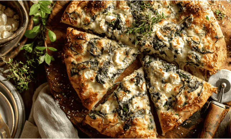 Tasty Spinach and Feta Pizza with Simple Homemade Options