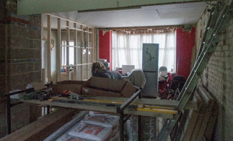 a room that has a bunch of boxes on the floor