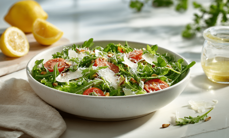 arugula salad plate