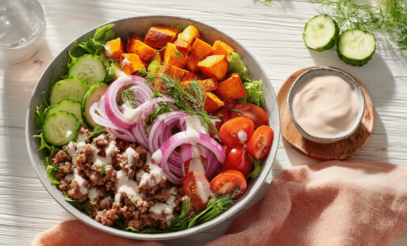 burger bowl meal prep
