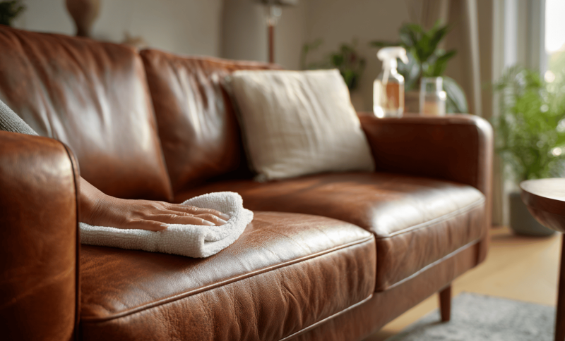 clean sofa