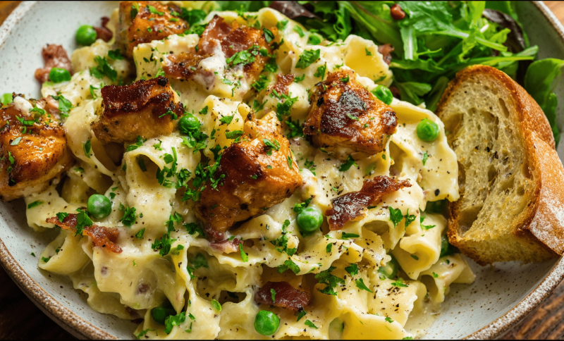 creamy chicken noodles