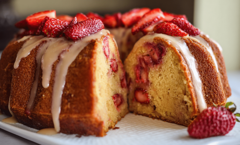 strawberry crunch pound cake recipe
