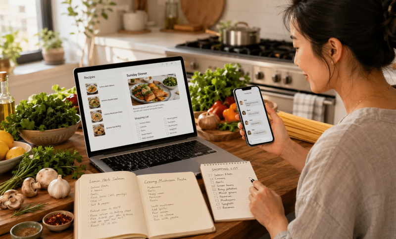 How Home Cooks Can Organize Recipes, Shopping Lists, and Group Chats Across Devices