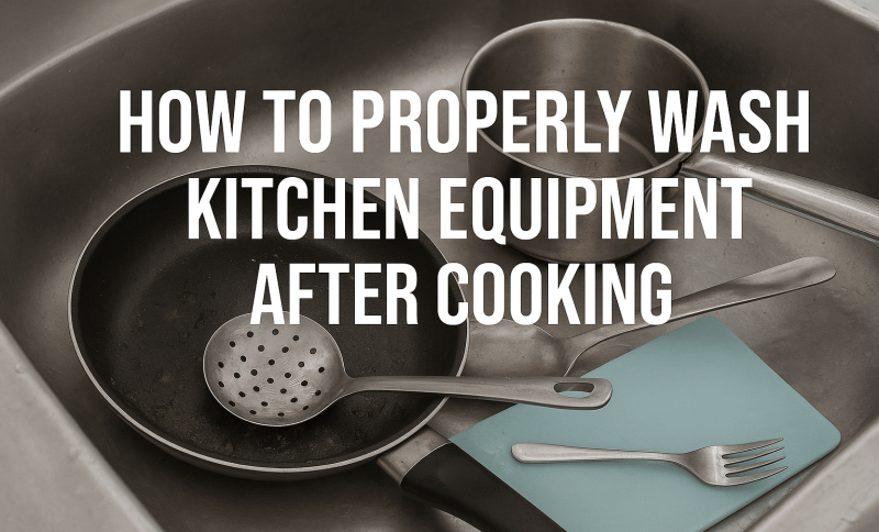 How to Properly Wash Kitchen Equipment After Cooking